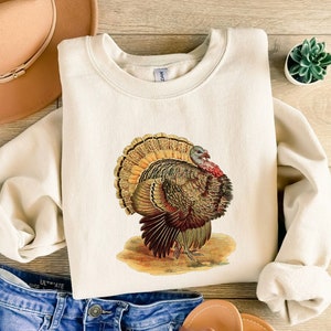 Vintage Turkey Sweatshirt, Thanksgiving Turkey Shirt ,Thanksgiving Sweatshirt, Cute Turkey Sweatshirt, Vintage Fall Sweatshirt, Autumn Tee