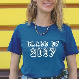 Class of 2037 Shirt, Grow With Me, Growing Up Shirt, Graduation Gift, 2037 Shirt, First Day of School Tee, Class of 2037, Graduation Shirt