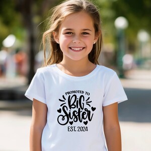 Promoted to Big Sister Shirt, Baby Announcement Shirt, Kids Shirt, Sister Announcement Shirt, Future Big Sister Shirt,Baby Shower Gift Shirt
