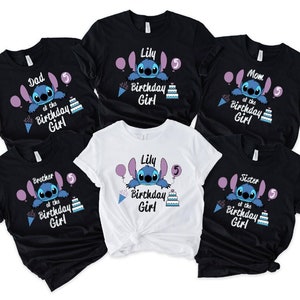 Stitch Birthday Shirt, Disney Birthday Family Shirt, Personalized Birthday Shirt, Custom Stitch Birthday Shirt, Stitch Birthday Girl Shirt
