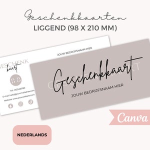 Bewerkbaar cadeaubon sjabloon Canva, afdrukbare cadeaubon, geschenkkaart, kadobon, moderne cadeaukaartontwerp, schoonheidsspecialiste