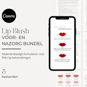 Paquete de rubor de labios | Editable | holandés | Cuidados antes y después de I Curación y cuidados posteriores Reel, historia, tarjetas de Instagram | cartel MUA