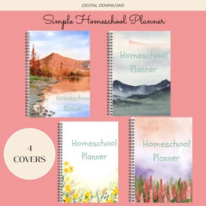 Planejador de Homeschool | Pacote de Planejador de Homeschool | Planejador para Imprimir | Design Minimalista | Planejador sem Data
