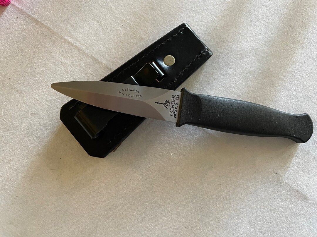 Gerber Boot Knife Dagger Portland Oregon USA With Leather Etsy