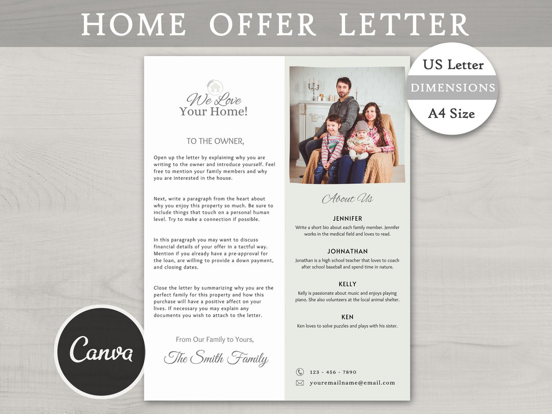 Simple Home Offer Letter Canva Template Home Love Letter Etsy Canada Simple Home Offer Letter Canva Template Home Love Letter Etsy Canada