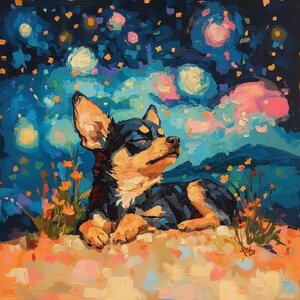 Tan Chihuahua Portrait Canvas | Dog Lover Wall Art | Pet Decor for Chihuahua Owners