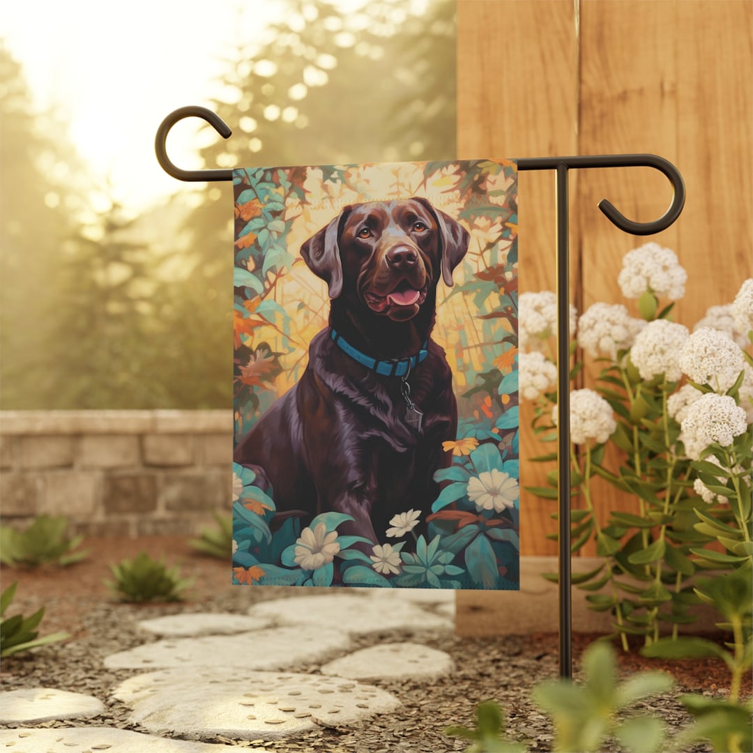 Chocolate Lab Garden Flag Chocolate Labrador Dog Lovers, Yard Sign