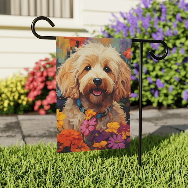 Cockapoo Dog Garden Flag for Cockapoo Dog Lovers, Cockapoo Dog Mom Gifts, Poodle, Cocker Dog Breed Gifts