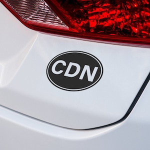 CDN Euro Oval Bumper Decal | Vinyl Decal | Canada Decal | CDN Decal Car Decal | Laptop Decal | Truck SUV Decal | Custom Vinyl Car Decal