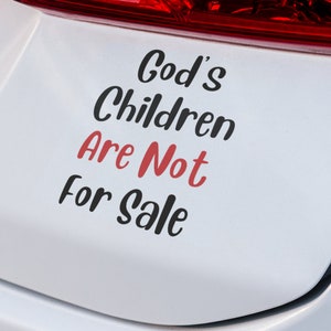 神の子供たちは売り物ではありません デカール | ビニール デカール | 神の子供たち | 車用デカール | ラップトップ用デカール | SUV 用デカール | カスタムビニール製車用デカール