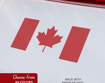 Adesivo de vinil com a bandeira do Canadá, resistente às intempéries, para carros e laptops.