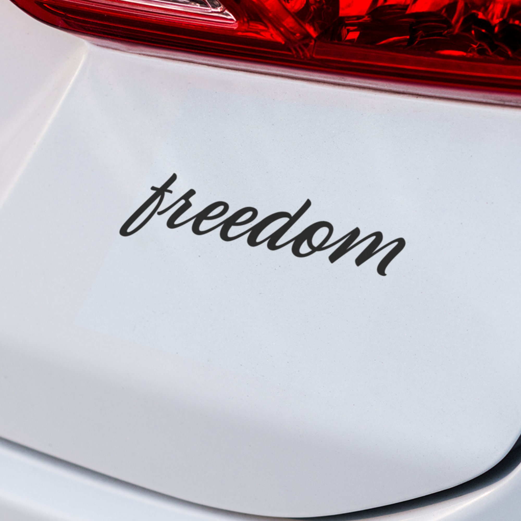 Freedom Script Vinyl Decal, Inspirational Word Sticker, Car SUV Truck ...