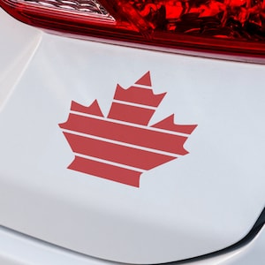 Maple Leaf (Linien) Aufkleber | VINYL AUFKLEBER | Auto Aufkleber | Ahornblatt Aufkleber | Kanada Aufkleber | Laptop Aufkleber | SUV Aufkleber | Benutzerdefinierte Auto Aufkleber