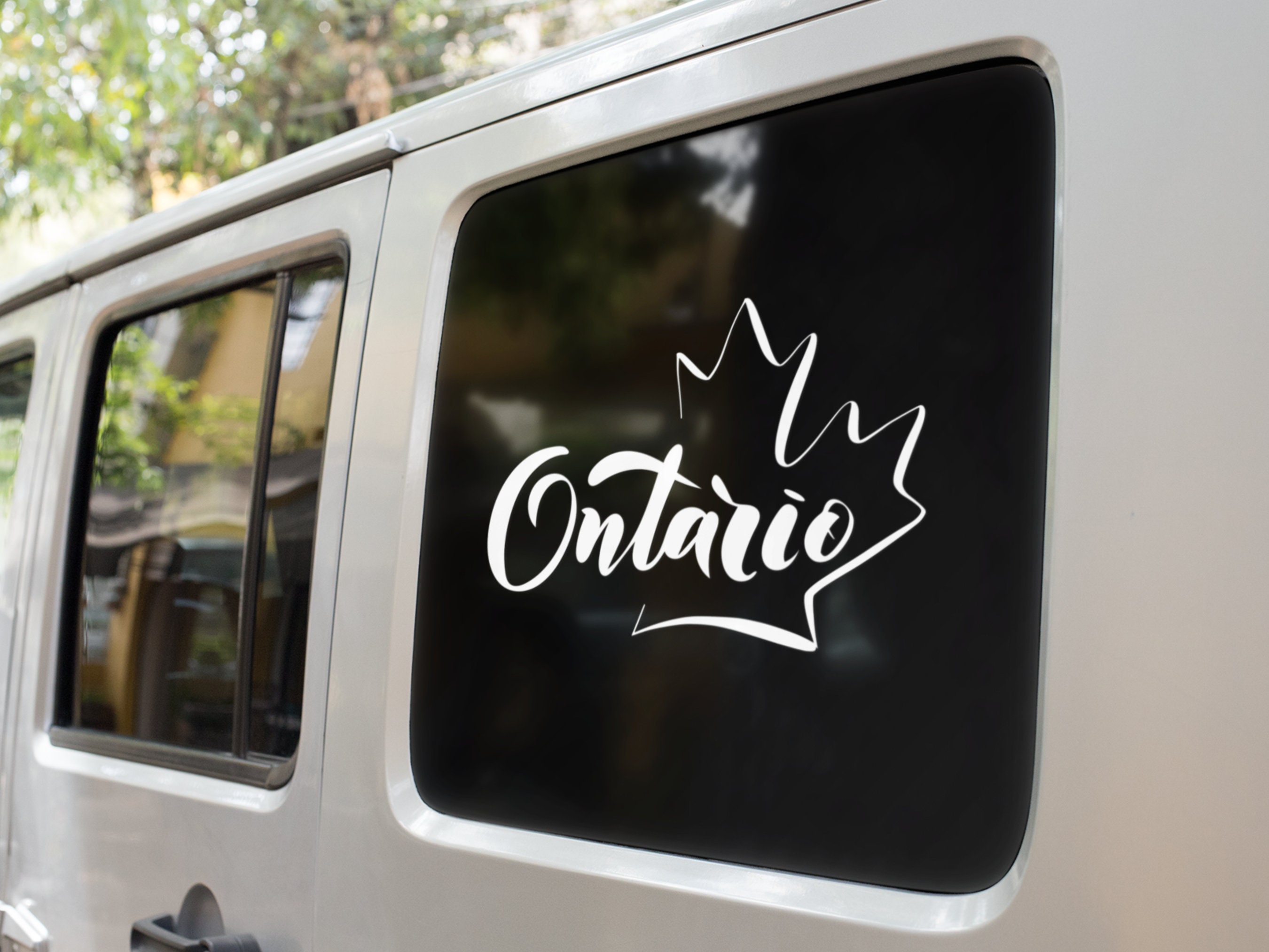 Ontario script & Maple Leaf Decal VINYL Decal Ontario Decals Car Decal ...