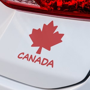 Kanada Ahornblatt Aufkleber | Premium Vinyl Aufkleber | Autofenster & Laptop Aufkleber | Hergestellt in Kanada