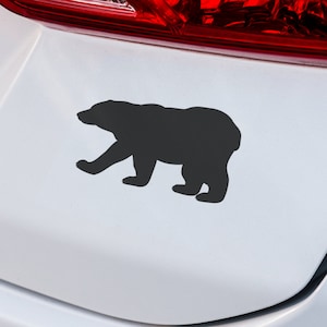 Adesivo con silhouette di orso polare / Adesivo in vinile premium / Adesivo per finestrini auto e laptop / Prodotto in Canada