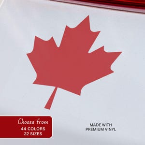 カナダ産メープルリーフビニールデカール、耐候性屋外用車用ステッカー、窓バンパー用デカール