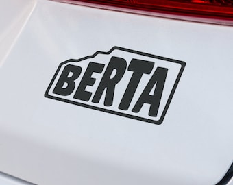 Berta with Province outline Decal | VINYL Decal | BERTA Decal | Alberta Decal | Laptop Decal | Car Truck SUV Decal | Custom Vinyl Car Decal