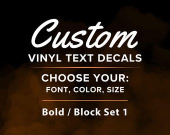 Adesivos de vinil personalizados com texto em negrito – Adesivos personalizados