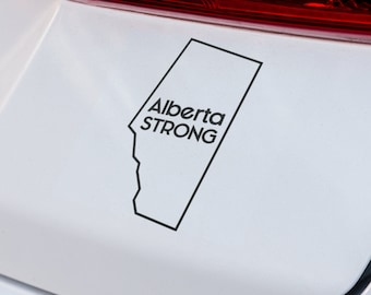 Vinylsticker Alberta Strong Province, sticker Alberta Canada, autoruit SUV-vrachtwagen, laptop
