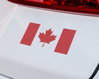 Canada Flag Decal | VINYL DECAL | Car Decal | Canadian Flag Decal | Maple Leaf | SUV Decal | Laptop Vinyl Decal | Custom Vinyl Car Decal