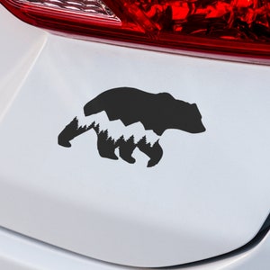 Bär (Berge) Aufkleber | Premium Vinyl Aufkleber | Autofenster & Laptop Aufkleber | Hergestellt in Kanada