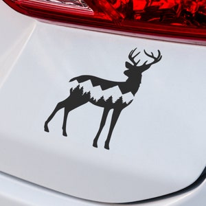 Herten (bergen) sticker | VINYL-STICKER | Autosticker | Herten sticker | Bergen sticker | SUV-sticker | Laptopsticker | Aangepaste vinyl autosticker