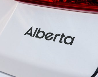 Alberta font Decal | VINYL DECAL | Alberta Decal | Canada Decal | Alberta | Car Decal |  Laptop Decal | SUV Decal | Custom Vinyl Car Decal