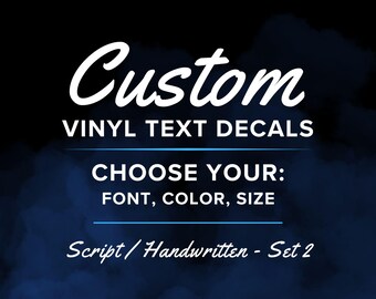 Adesivos de vinil personalizados com texto – Adesivos personalizados para carros e laptops