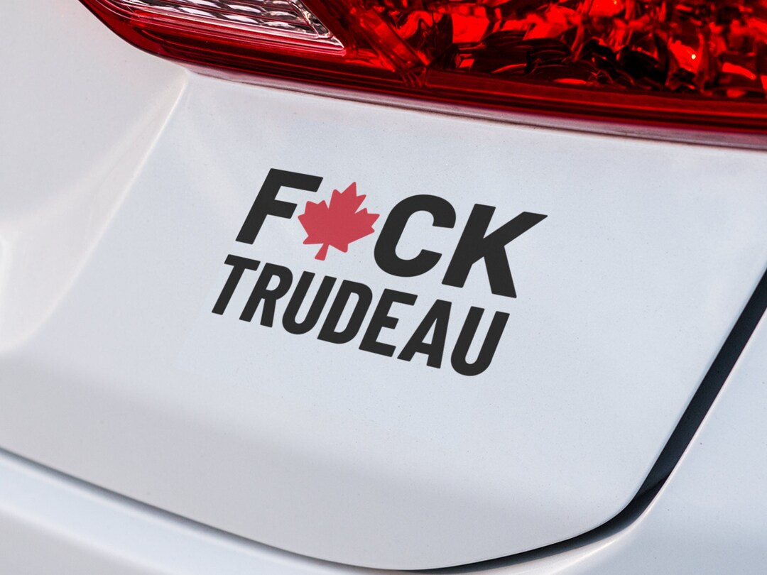 Vinyl Sticker Canada Trudeau Finger Laminated Vinyl Decal Sticker - 4" X 5" Premium Quality 4 X 5 F Trudeau Finger Laminated Vinyl Decal Kit - Foto 5