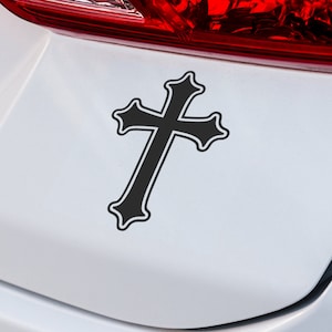 Christian Cross Decal | Premium Vinyl Decal | Car Window & Laptop Sticker | Canadian-Made
