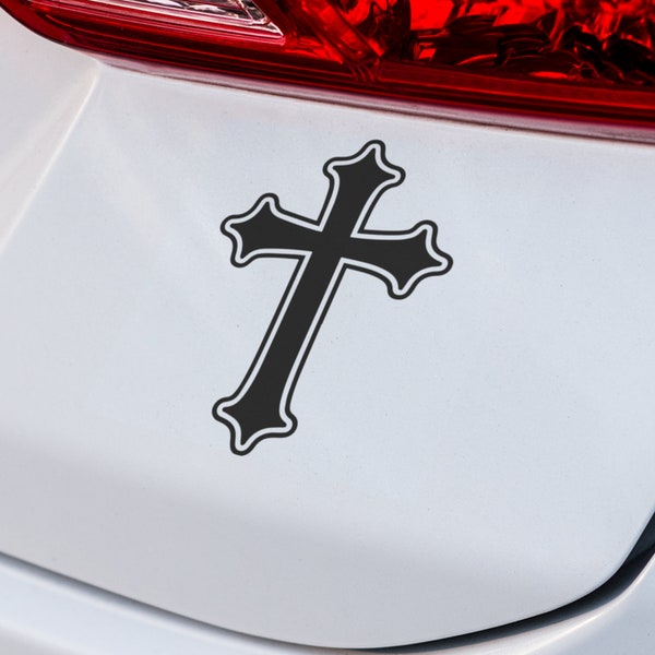 Christian Cross Decal | VINYL DECAL | Cross Decal | Religious Decal | Car Decal | Laptop Decal | Truck SUV Decal | Custom Vinyl Car Decal