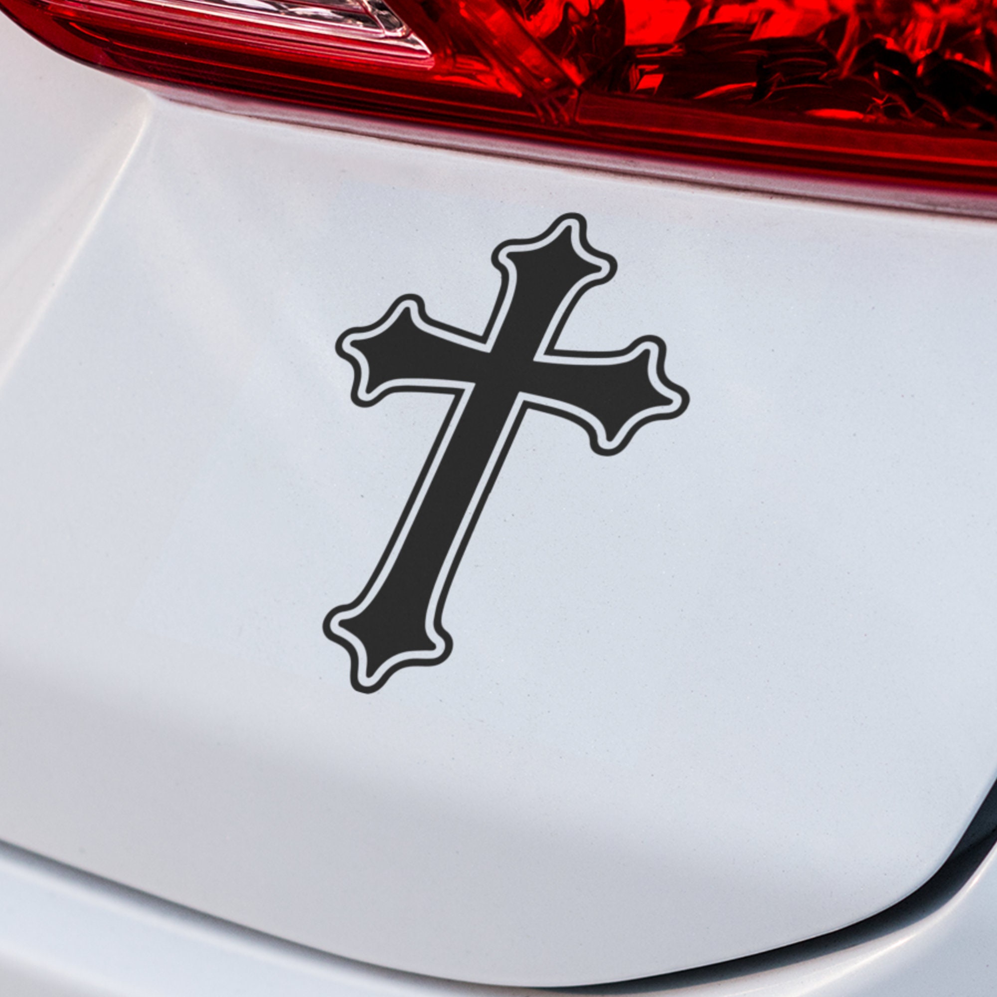 Cross car decal best sale