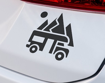 RV & Mountains Decal | Vinyl Decal | RV Decal | Mountains Decal | Adventure Decal | Laptop Decal | Car SUV Decal | Custom Vinyl Car Decal