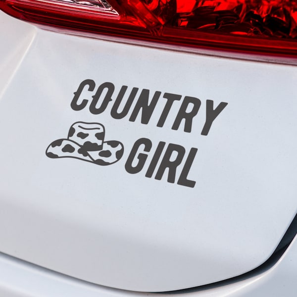 Country Girl Decal | VINYL DECAL | Country Decal | Girl Decal | Gifts for Her | Laptop Decal | Car Truck SUV Decal | Custom Vinyl Car Decal