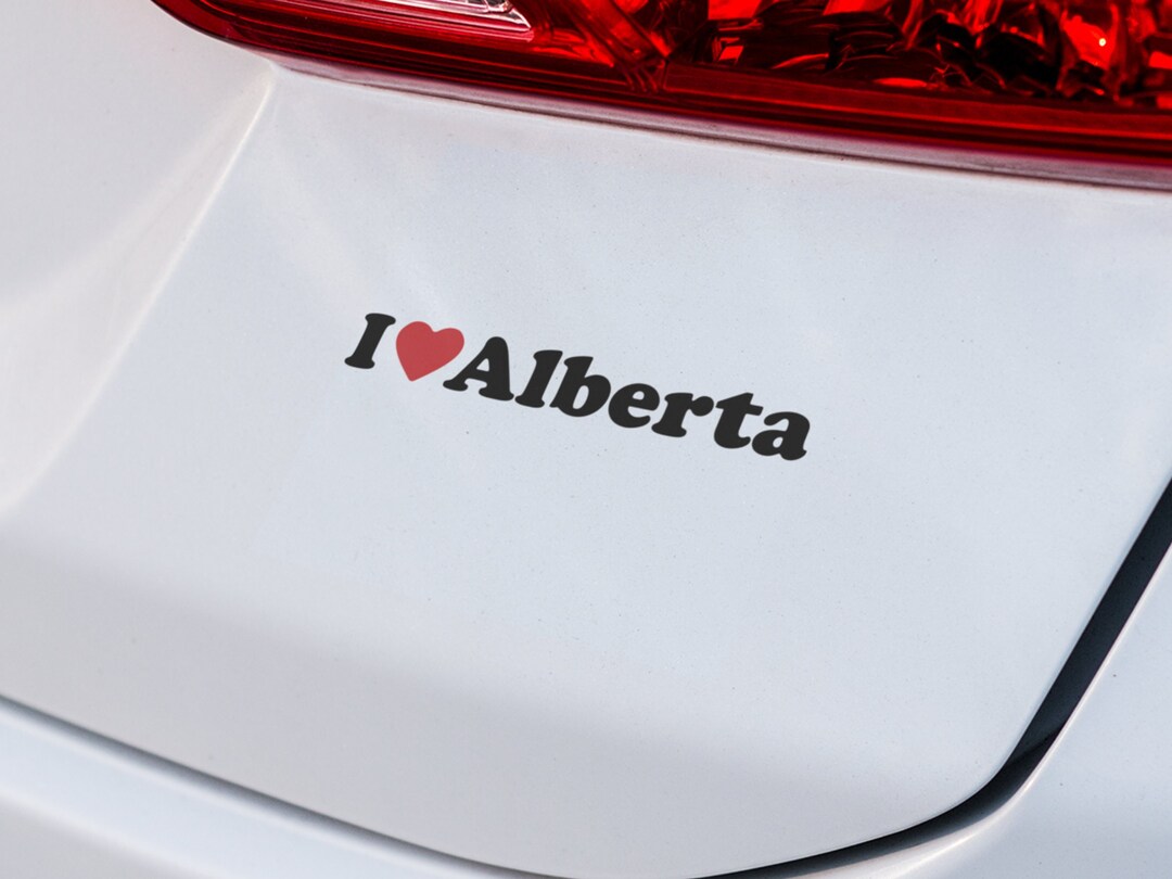 I Love Alberta Decal VINYL DECAL I Heart Alberta Decal Alberta Decals Car Decal Laptop Decal SUV