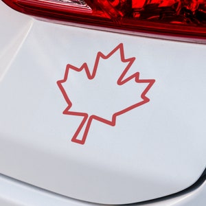 Umriss Ahornblatt Aufkleber | Premium Vinyl Aufkleber | Autofenster & Laptop Aufkleber | Hergestellt in Kanada