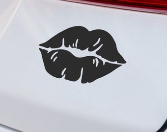 Kiss Lips Vinyl Decal, Lip Print Sticker, Car Window, SUV Truck, Laptop Decal