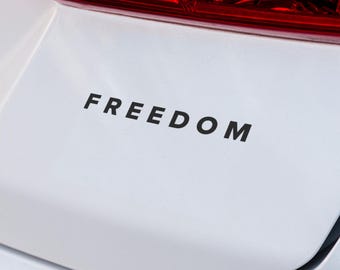Freedom Quote Vinyl Decal, Bold Freedom Word Sticker, Car Window Laptop SUV