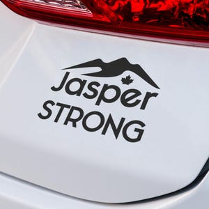 Aufkleber Starke Berge Jaspis | Premium Vinyl Aufkleber | Autofenster & Laptop Aufkleber | Hergestellt in Kanada