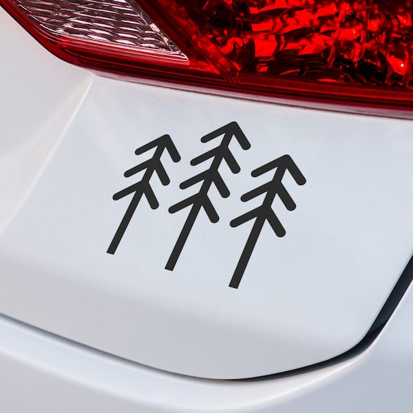 3 Trees (symbol) Decal | VINYL DECAL | Tree Decals | Forest Decal | Car Decal | Laptop Decal | Truck SUV Decal | Custom Vinyl Car Decal