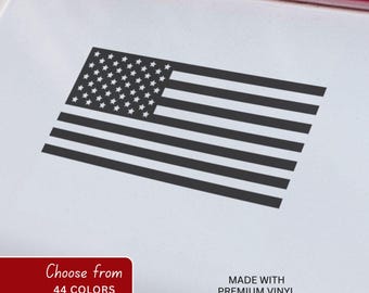 Adesivo de vinil com a bandeira americana, resistente às intempéries, para carros e laptops.