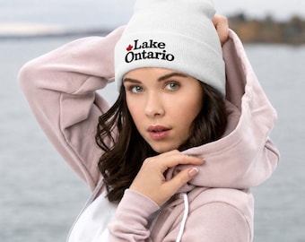 Lake Ontario Beanie, Lake Ontario Toque, Cuffed Beanie, Ontario Beanie, Canadian Beanie, Knit Toque, Unisex Beanie, Lake Ontario Hat, Canada