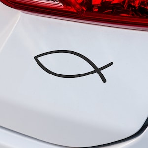 Jesus Fish Sticker | Premium Vinyl Decal | Car Window & Laptop Sticker | Canadian-Made