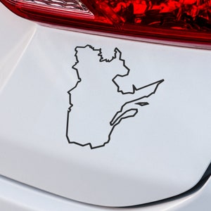 Province of Quebec Outline Decal | VINYL Decal | Quebec Province Decal | Quebec QC Canada | Laptop Decal | Truck SUV Custom Vinyl Car Decal
