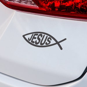 Jesus Fish (Word) Decal | Premium Vinyl Decal | Car Window & Laptop Sticker | Canadian-Made
