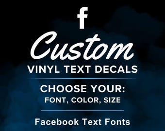 Adesivo de vinil personalizado com nome de usuário do Facebook - Adesivo personalizado com nome de usuário do Facebook para carro, laptop e janela.