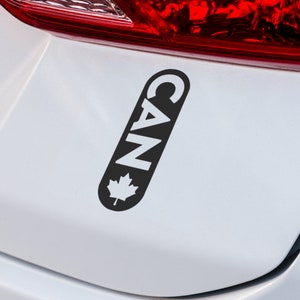 CAN (vertikal) Aufkleber mit Ahornblatt | VINYL-Aufkleber | Auto-Aufkleber | Kanada Aufkleber | Laptop Aufkleber | LKW Aufkleber | Personalisierter Auto-Aufkleber