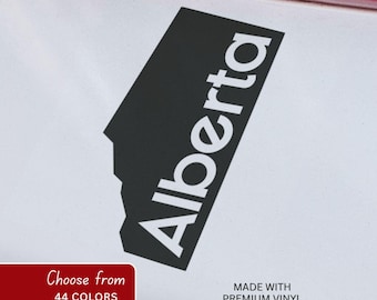 Vinylsticker provincie Alberta, sticker Alberta Canada, autoruit SUV-vrachtwagen, laptop