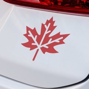 Klebendes kanadisches Ahornblatt-Abziehbild | Premium Vinyl Aufkleber | Autofenster & Laptop Aufkleber | Hergestellt in Kanada